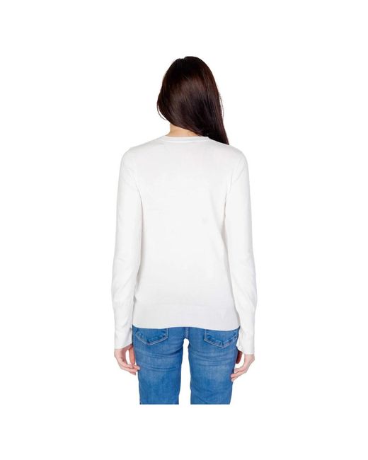 Guess White Long Sleeve Tops