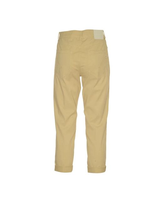 Dondup Yellow Cropped Trousers