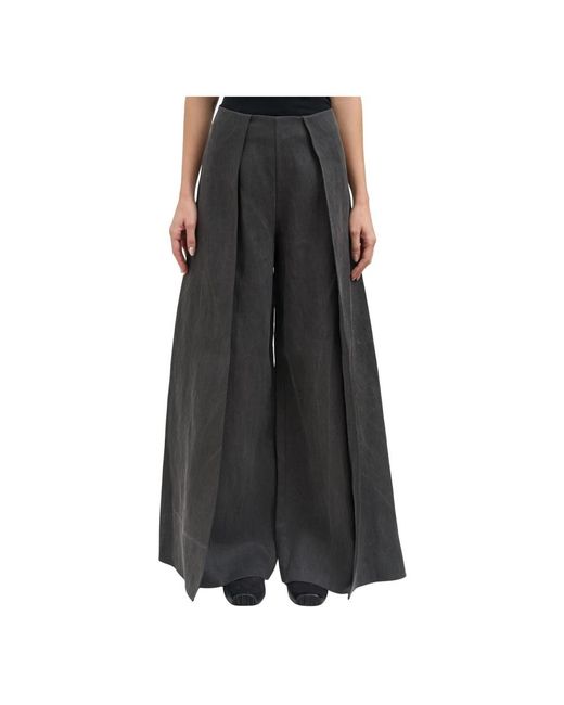 Ruohan Black Wide Trousers