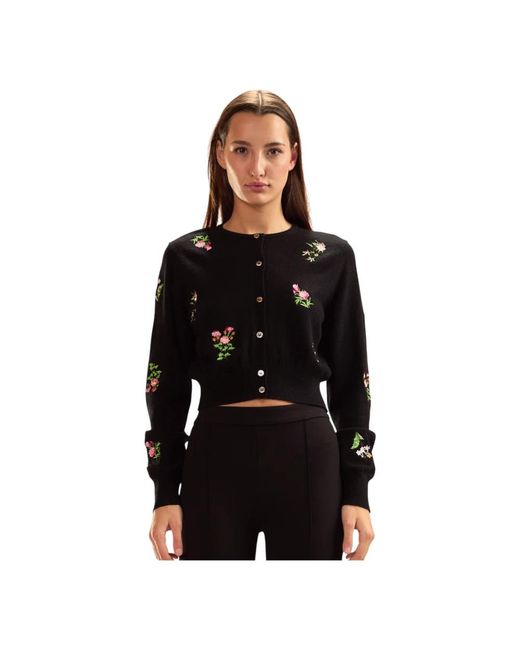 Cynthia Rowley Black Forget Me Not Cardigan