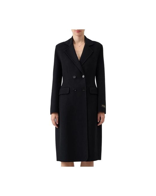 Ermanno Scervino Black Double-Breasted Coats