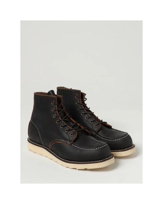 Red Wing Black Lace-Up Boots for men