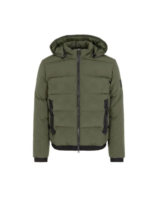 EA7 Grüne kapuzenjacke mit polsterung in Green für Herren