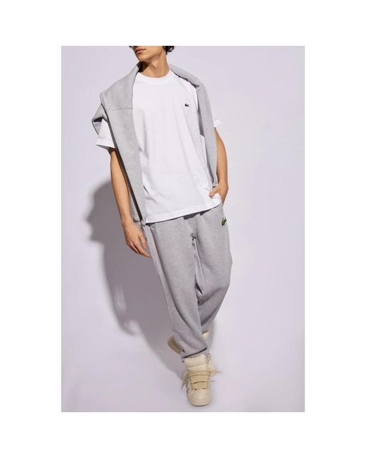 Lacoste Tops ,Wit ,Katoen Katoenen T-Shirt in het White voor heren