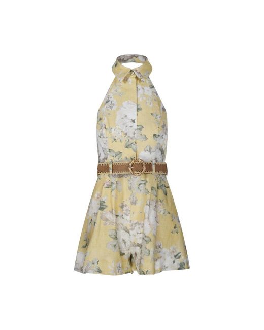 Zimmermann Metallic Playsuits