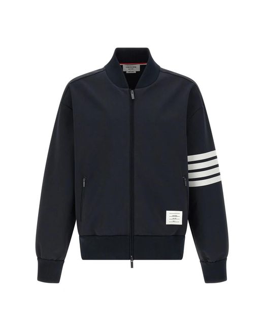 Thom Browne Blue Bomber Jackets for men
