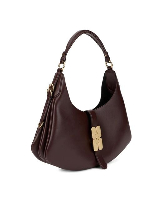 Ganni Brown Shoulder Bags