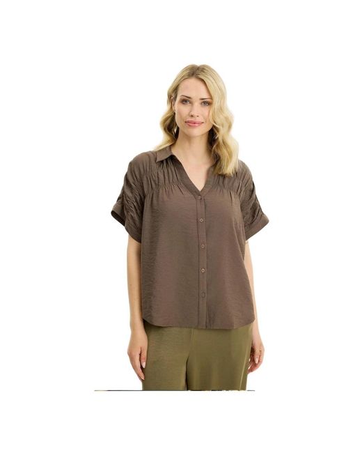 Blouses iN FRONT de color Brown