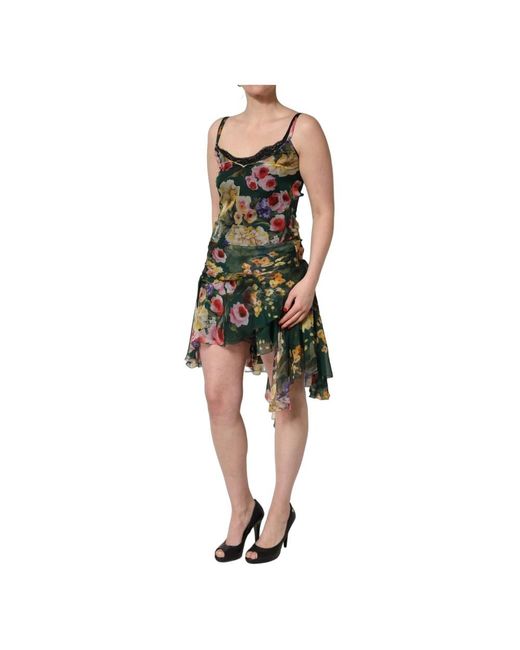 Dolce & Gabbana Green Short Dresses