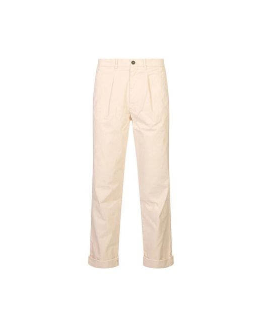 Mason's Natural Straight Trousers for men