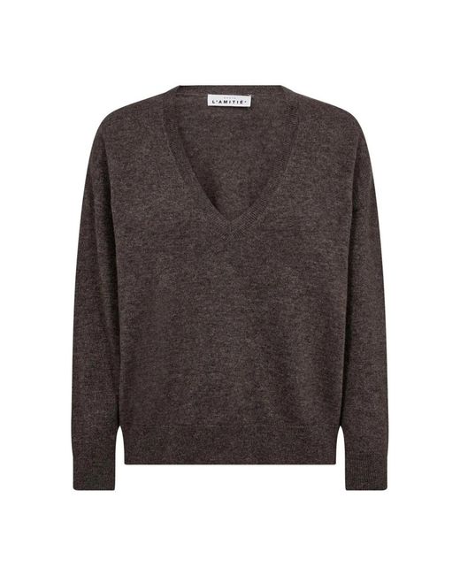 Haute L'Amitié Brown V-Neck Knitwear