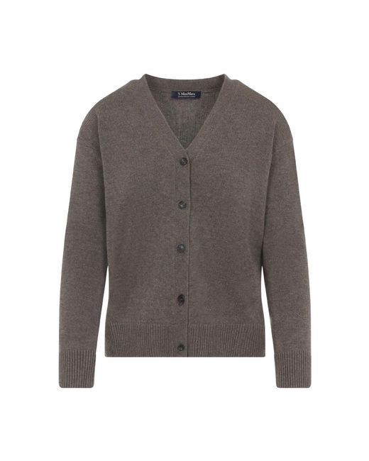 Max Mara Gray Brauner Pullover Elegante Wollmischung