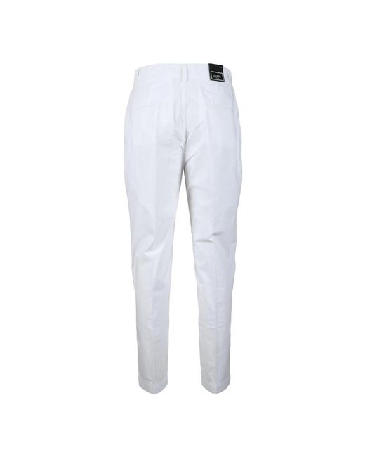 Guess Katoenen Chino Broek Met Rits Sluiting in het White