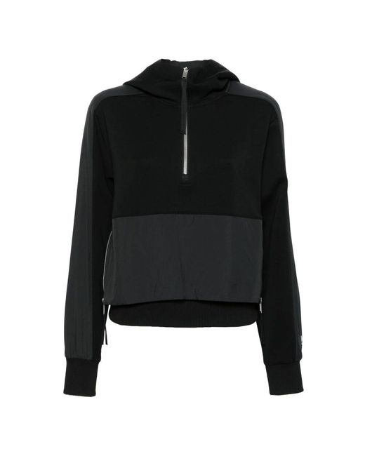 Moose Knuckles Black Mixed-media-hoodie