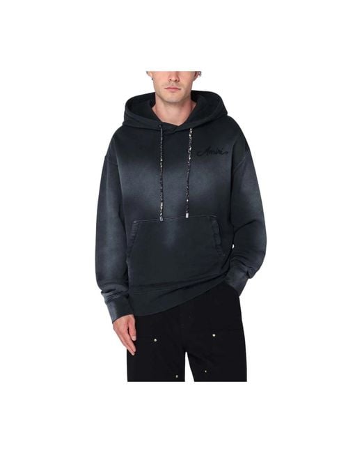 Amiri Hoodie Mit Stickerei Und Kordelzug in Blue für Herren