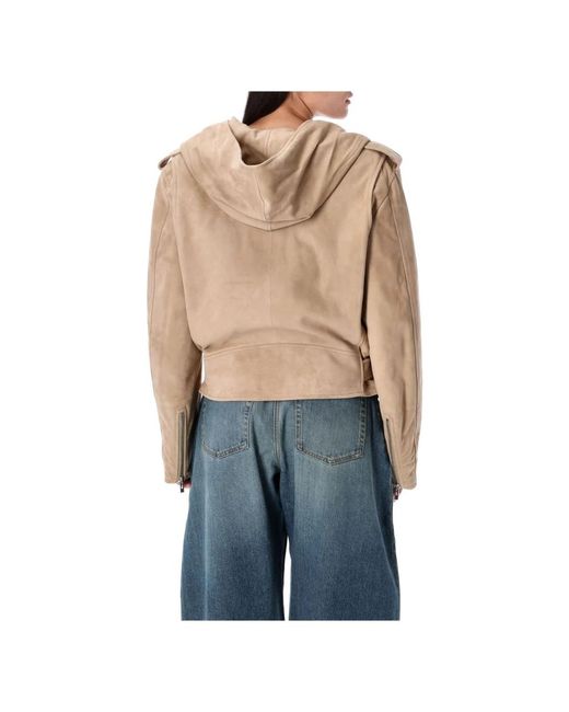 Alaïa Blue Leather Jackets