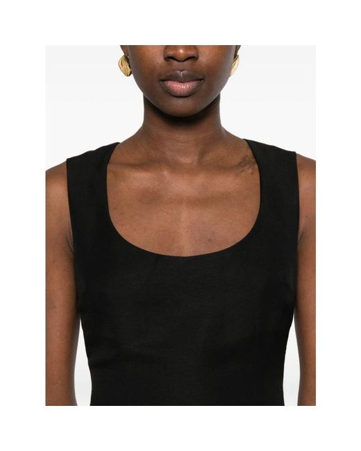 Jacquemus Kleedjes ,Zwart ,La Robe Tablier Long Dress in het Black