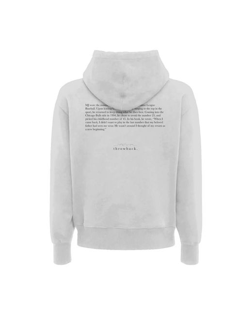 Throwback. White Hoodies for men