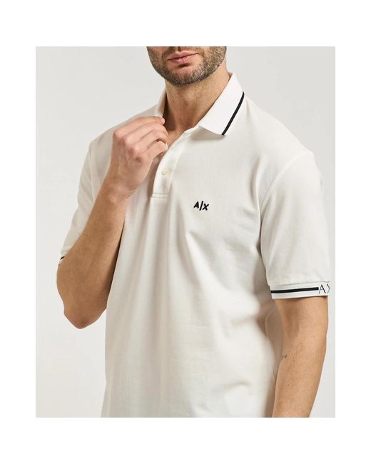 ARMANI EXCHANGE White Polo Shirts for men