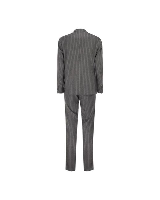 Tagliatore Gray Double Breasted Suits for men
