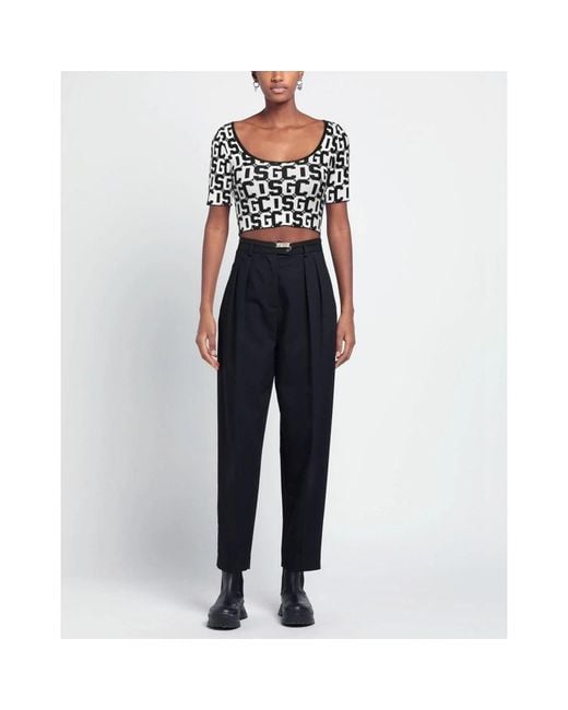 Gcds Black Round-Neck Knitwear