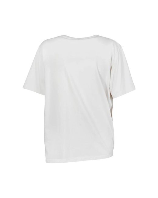 MM6 by Maison Margiela White T-Shirts