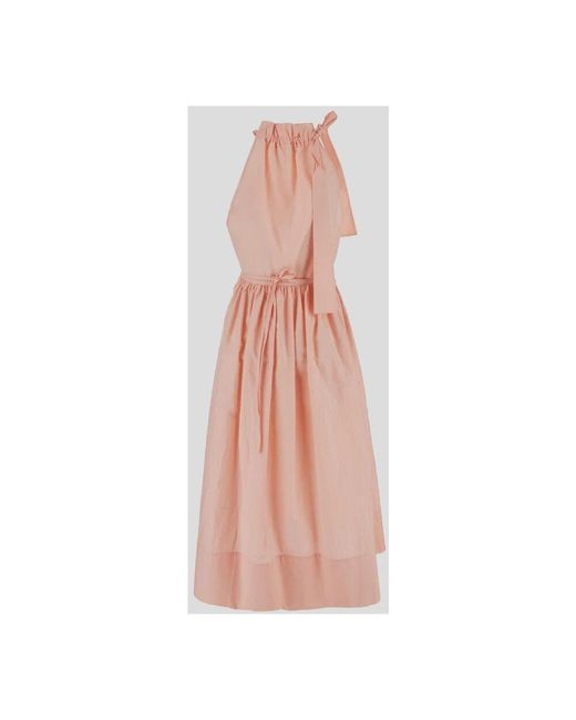 Philosophy Di Lorenzo Serafini Pink Halterneck Lang Kleid Mit Kordelzug