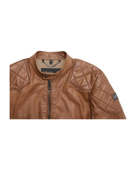 Belstaff Brown Leather Jackets for men