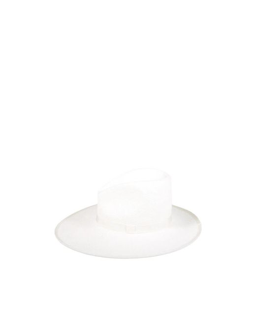 Max Mara White Cellula Hat