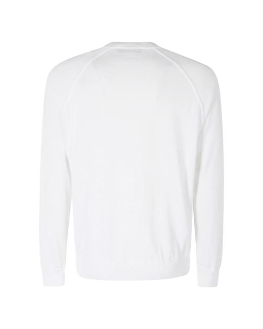 FILIPPO DE LAURENTIIS White Round-Neck Knitwear for men