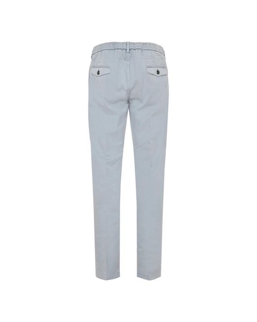 Eleventy Lyocell/baumwolle kordelzug hose in Blue für Herren