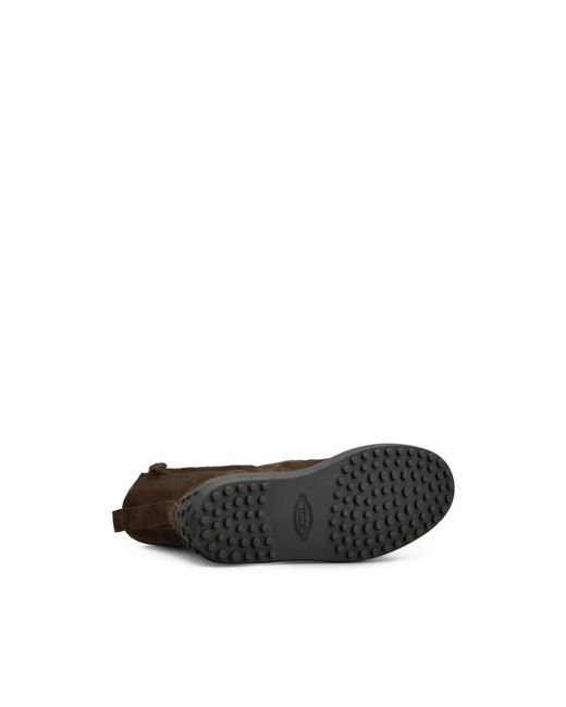 Tod's Brown Winter Gommino Suede Boots