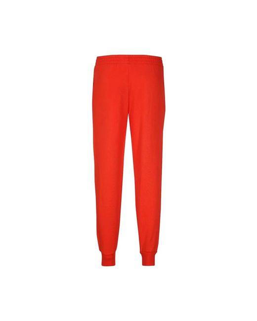 Stella McCartney Broeken ,Rood ,Katoen Logo Print Katoenen Track-Pants in het Red