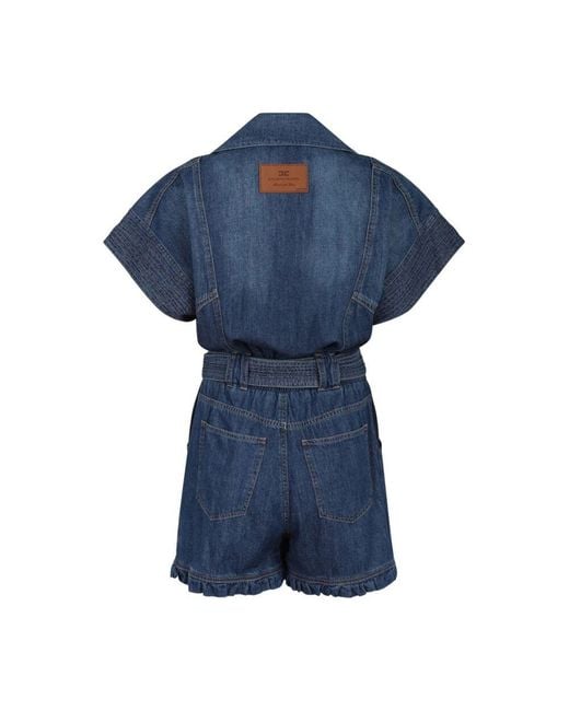 Playsuits Elisabetta Franchi de color Blue