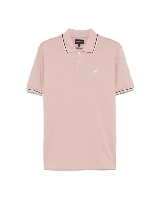 Emporio Armani Pink Polo Shirts for men