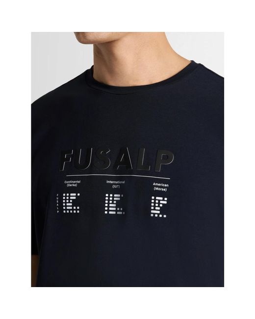 Fusalp Klassisches morsecode t-shirt in Blue für Herren
