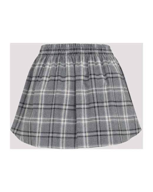 Miu Miu Gray Short Skirts