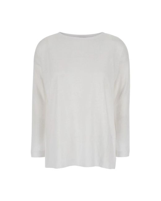 Allude Long Sleeve Tops in het White