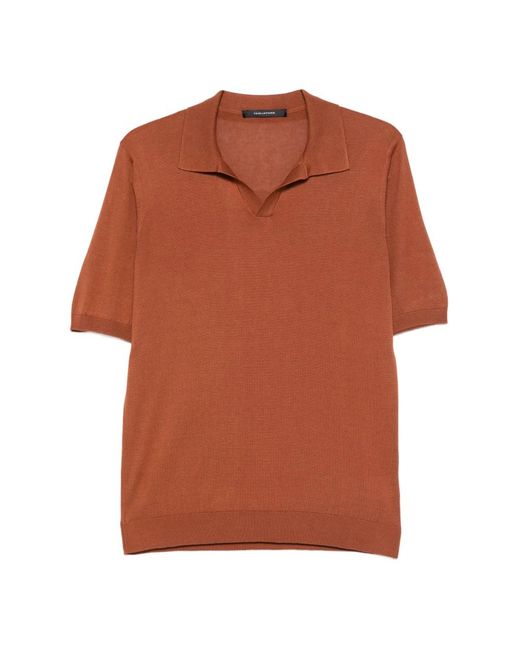 Tagliatore Brown Polo Shirts for men