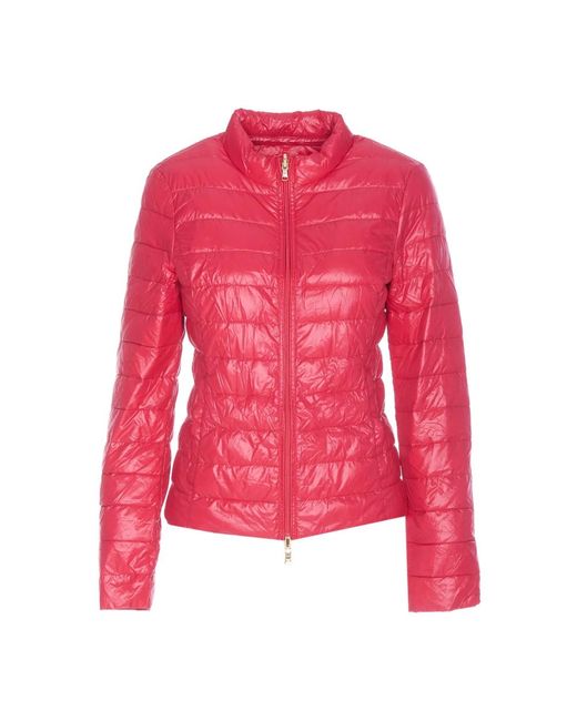 Patrizia Pepe Jassen ,Roze ,Fuchsia Lichtgewicht Donsjas Met Rits in het Pink