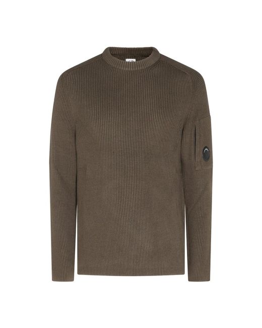 C P Company Green Round-Neck Knitwear for men