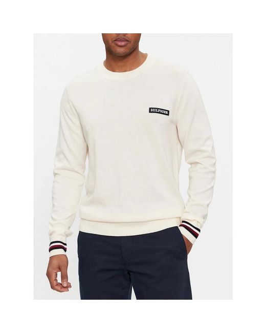 Tommy Hilfiger Natural Round-Neck Knitwear for men