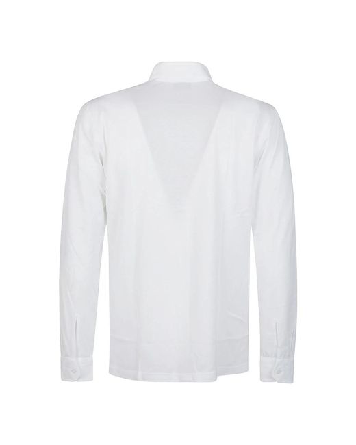 Barba Napoli Bianco langarmhemd in White für Herren