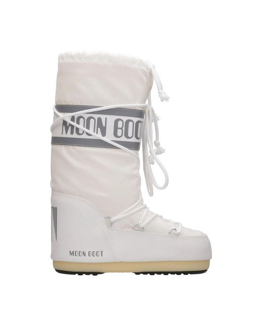 Moon Boot Gray Weiße wasserdichte winterstiefel