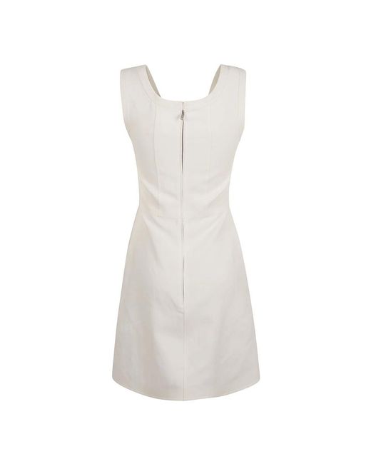 Jil Sander White Short Dresses