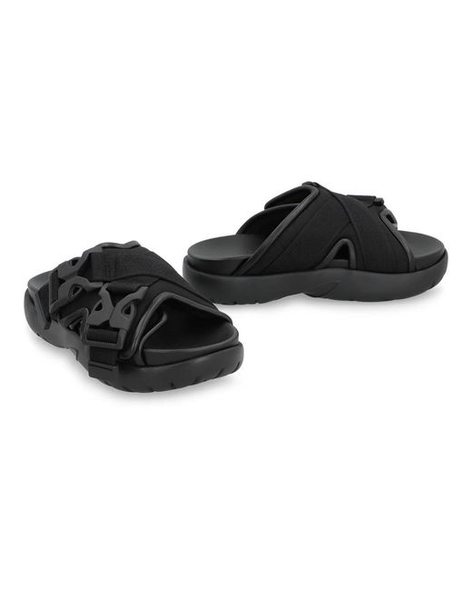 Bottega Veneta Black Sliders
