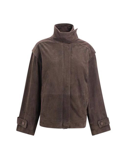 ROTATE BIRGER CHRISTENSEN Brown Leather Jackets