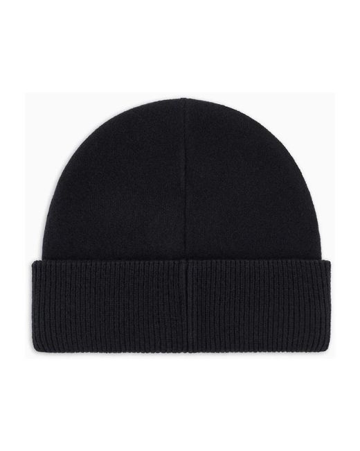 Emporio Armani Black Beanies for men
