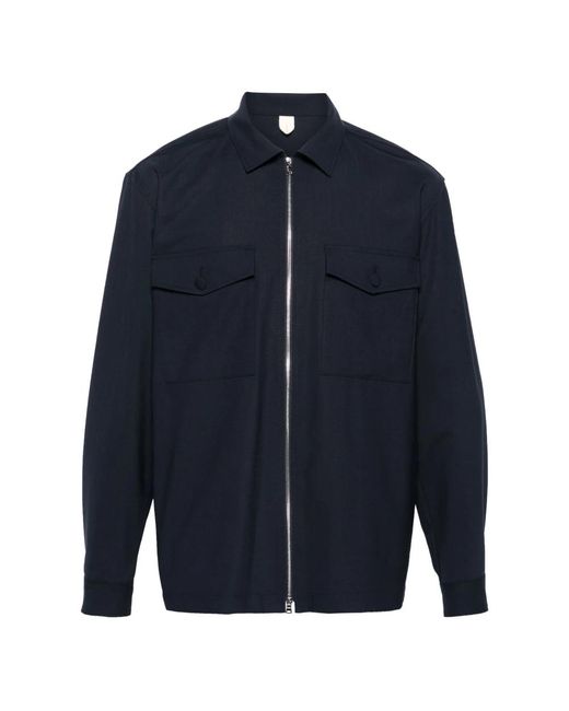 Sven zip up giacca camicia di Altea in Blue da Uomo