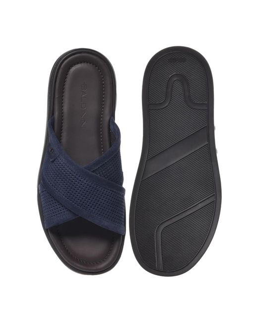 Baldinini Blue Sliders for men